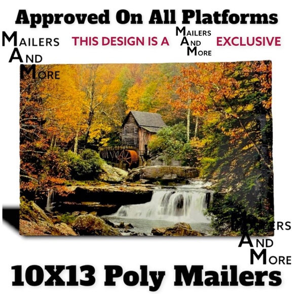 50 10X13 Poly Mailers Glade Creek Grist Mill Autumn, Shipping PRICE IS FIRM Fall - Picture 4 of 7